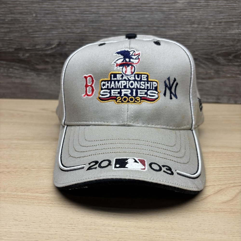 Vintage Boston Red Sox New York Yankees Hat Cap Strap Back Mens MLB New Era 2003